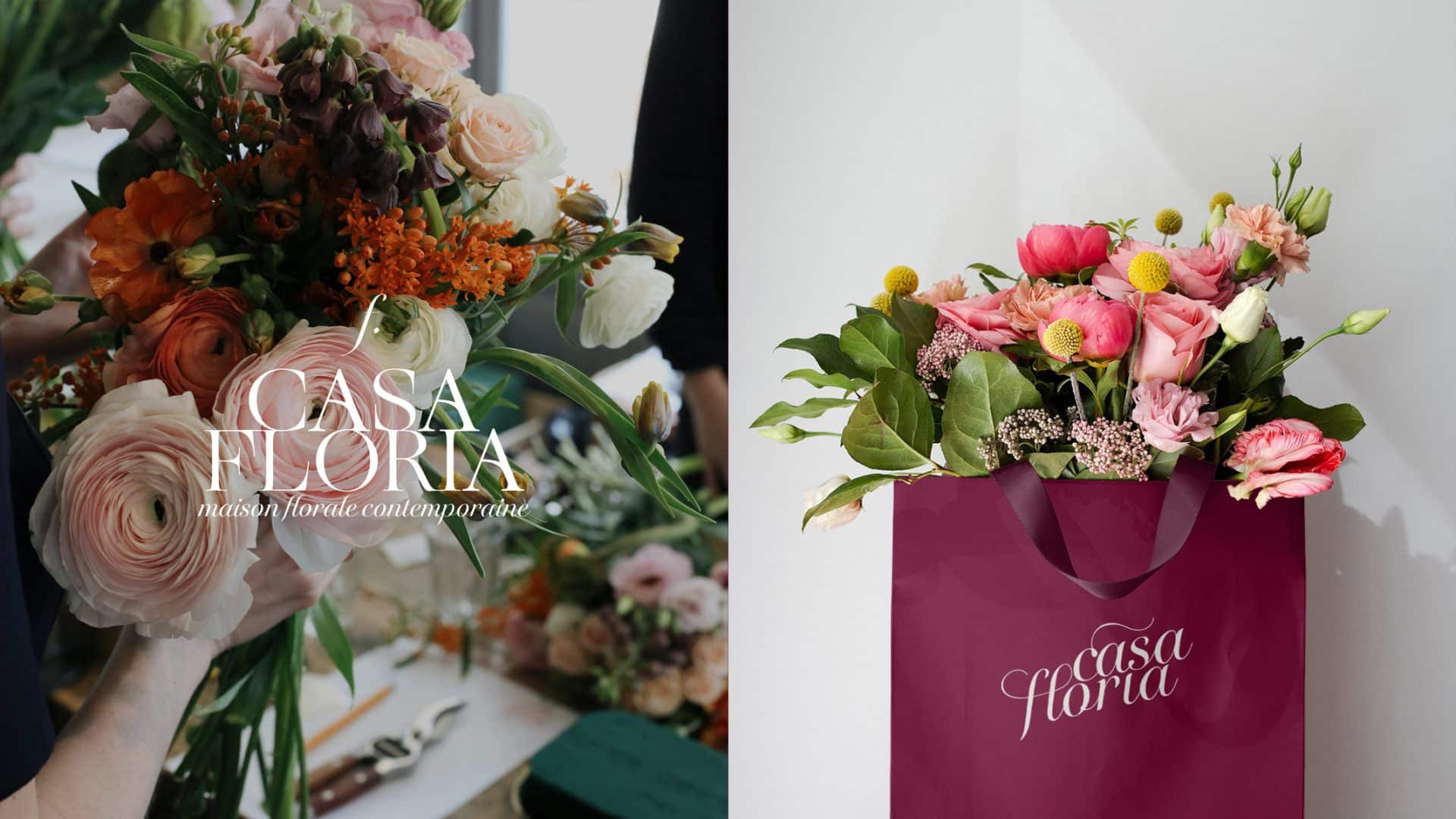 Projet Casa Floria – identité visuelle fleuriste contemporaine