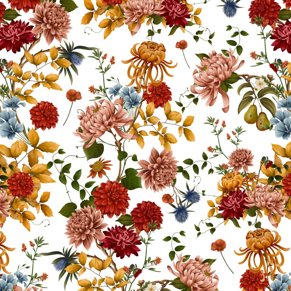 Motif illustré – design textile et papeterie – Rhoedaé