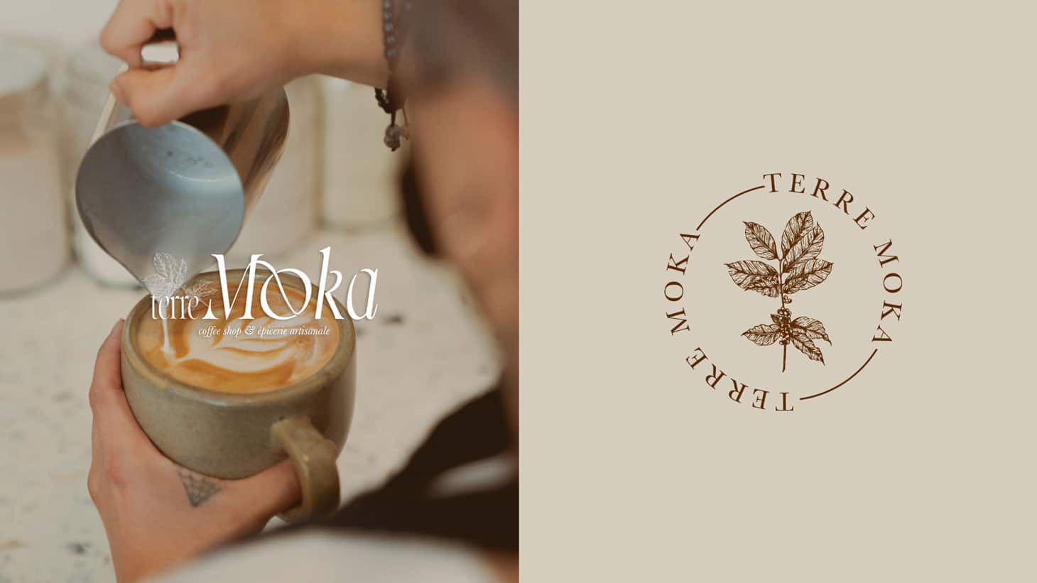 identité visuelle coffee shop terre moka - rhoedaé