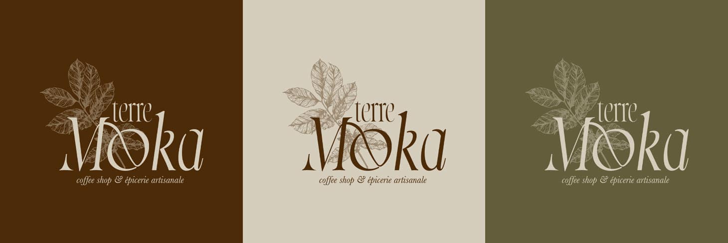 identité visuelle coffee shop terre moka - rhoedaé