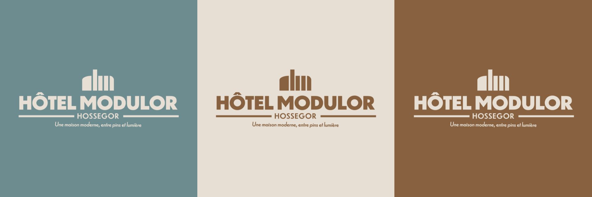 Identité Visuelle hôtel Modulor par le studio de graphisme Rhoedaé au Pays Basque