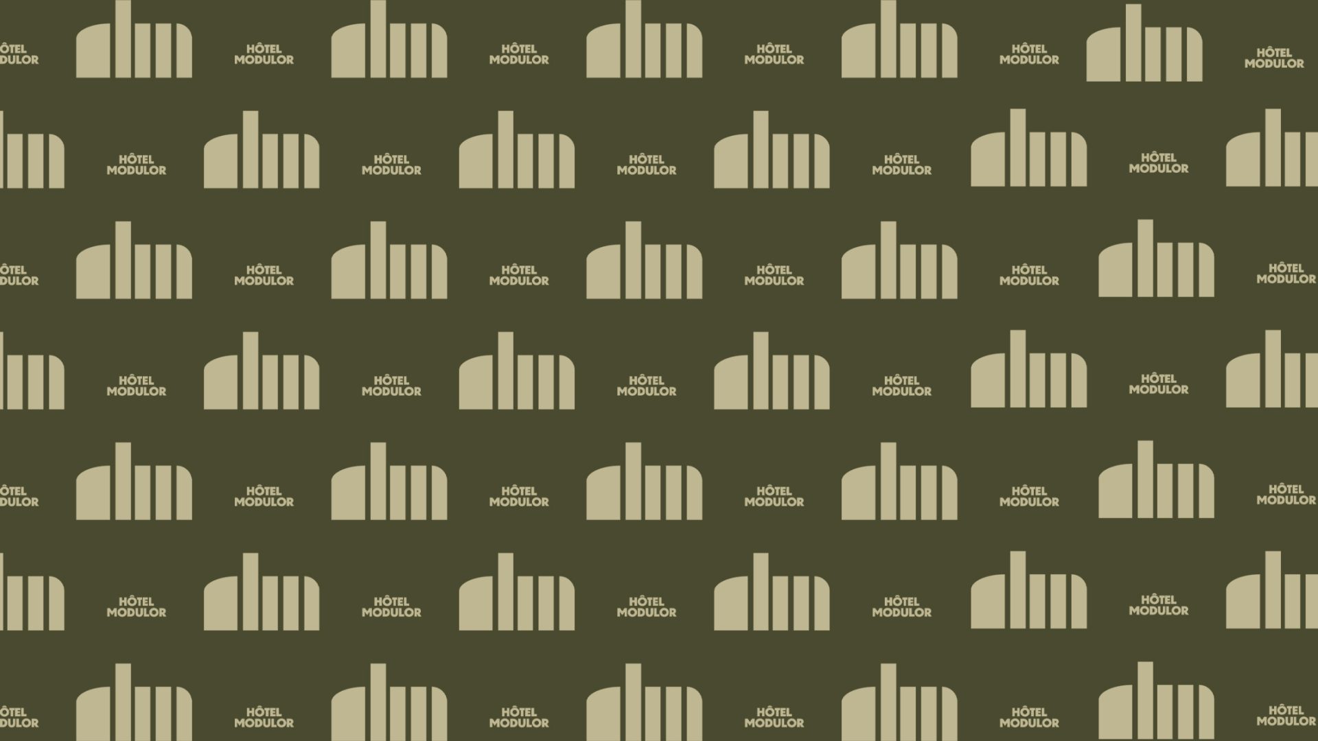 Identité Visuelle hôtel Modulor par le studio de graphisme Rhoedaé au Pays Basque